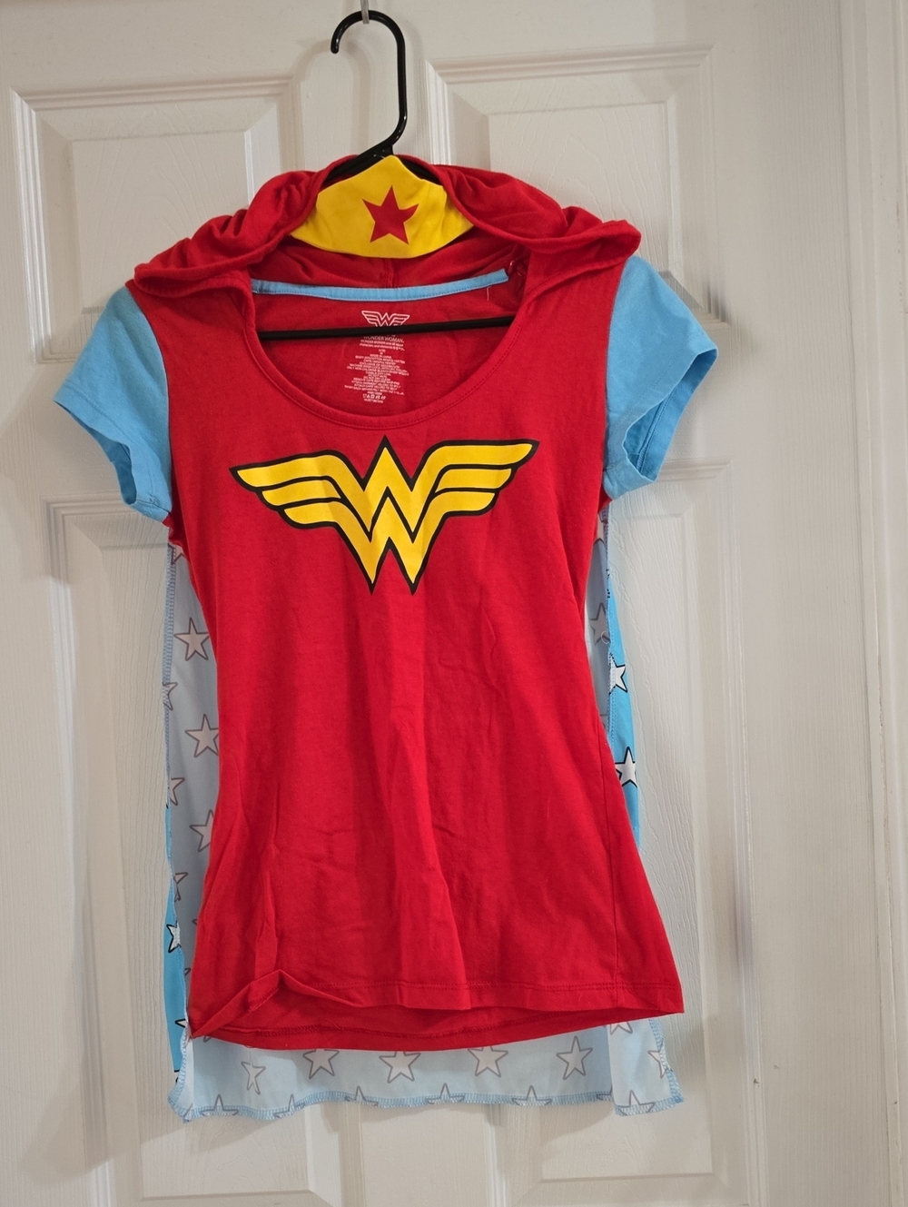 Red & Light Blue  Hoodie Tee